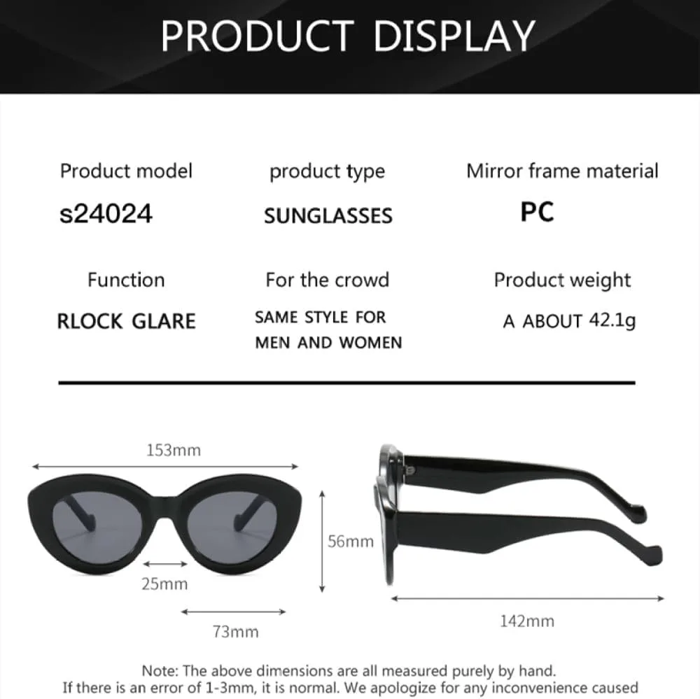 

Крупные солнцезащитные очки в толстой оправе «кошачий глаз» для женщин, винтажные черные солнцезащитные очки с защитой от УФ-излучения UV400 generic, Hawksbill Grey