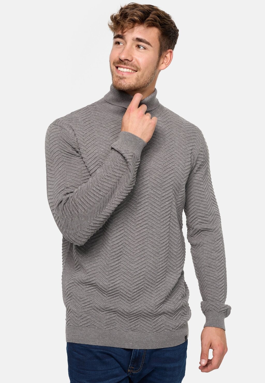 

Вязаный свитер INDICODE JEANS, цвет grey mix