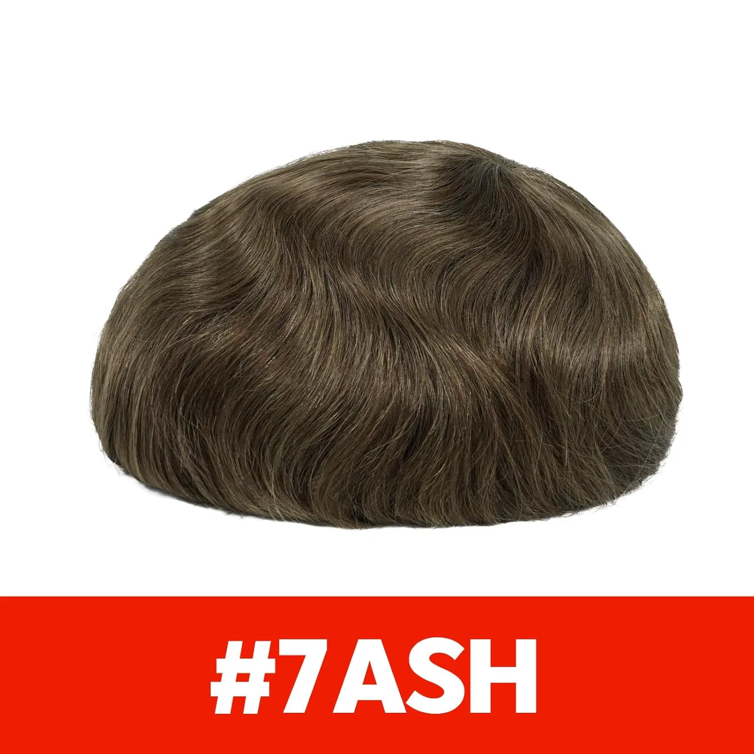 Мужской парик из натуральных волос «Toupee» 0.03 мм от Lordhair Lordhair, Light Brown 7#(Ash) — фото 2