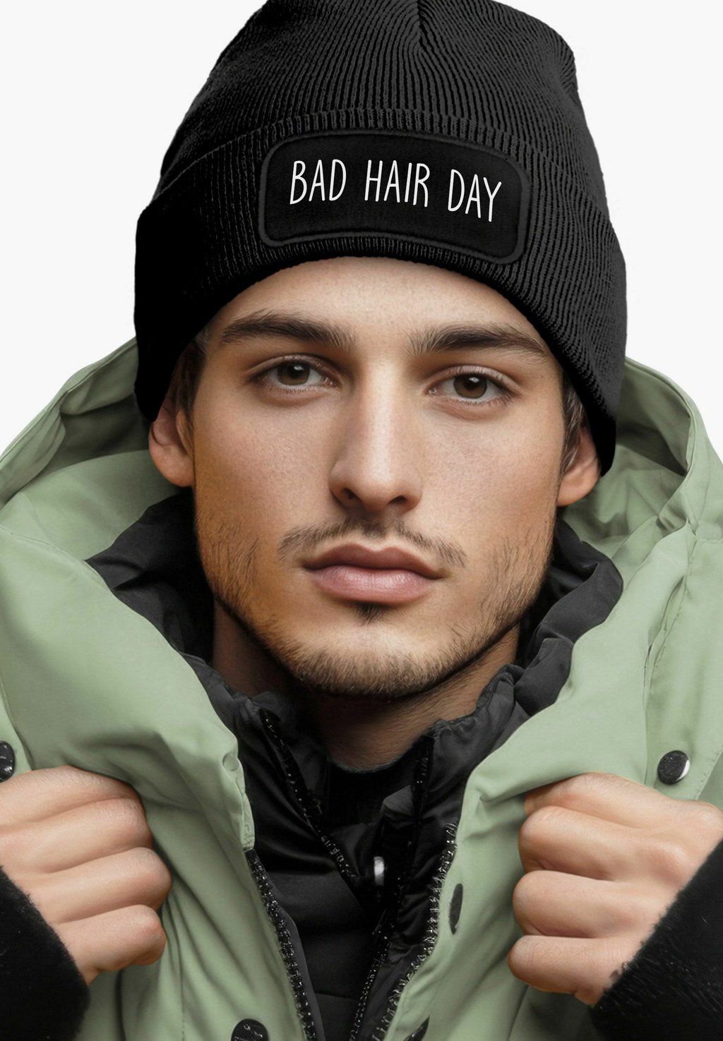 

Шапка MIT PATCH SPRUCH STATEMENT LUSTIG MoonWorks, черный