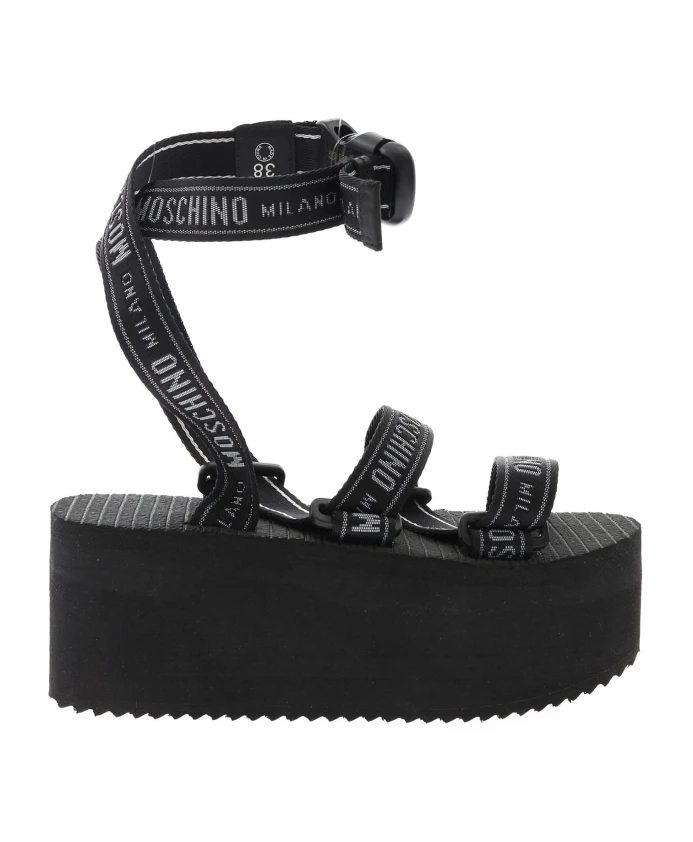 

Босоножки на платформе с бантом Moschino, черный