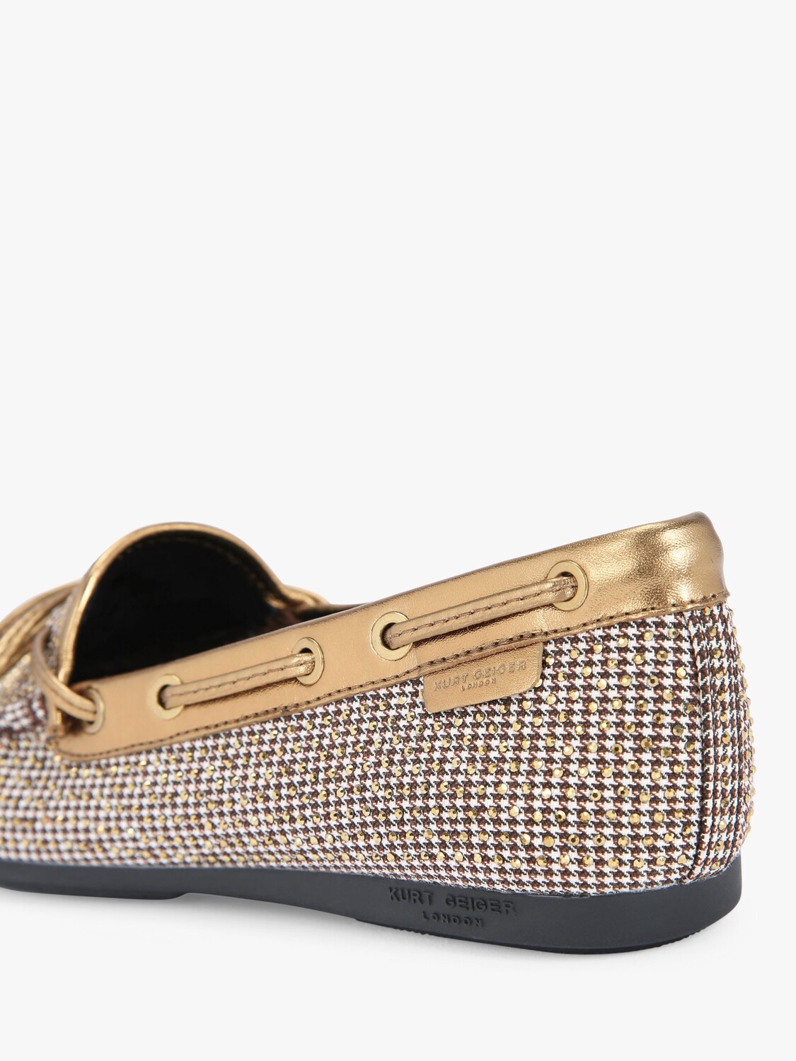 Мокасины с орлом Kurt Geiger London, натуральный бежевый/гусиные лапки — фото 3