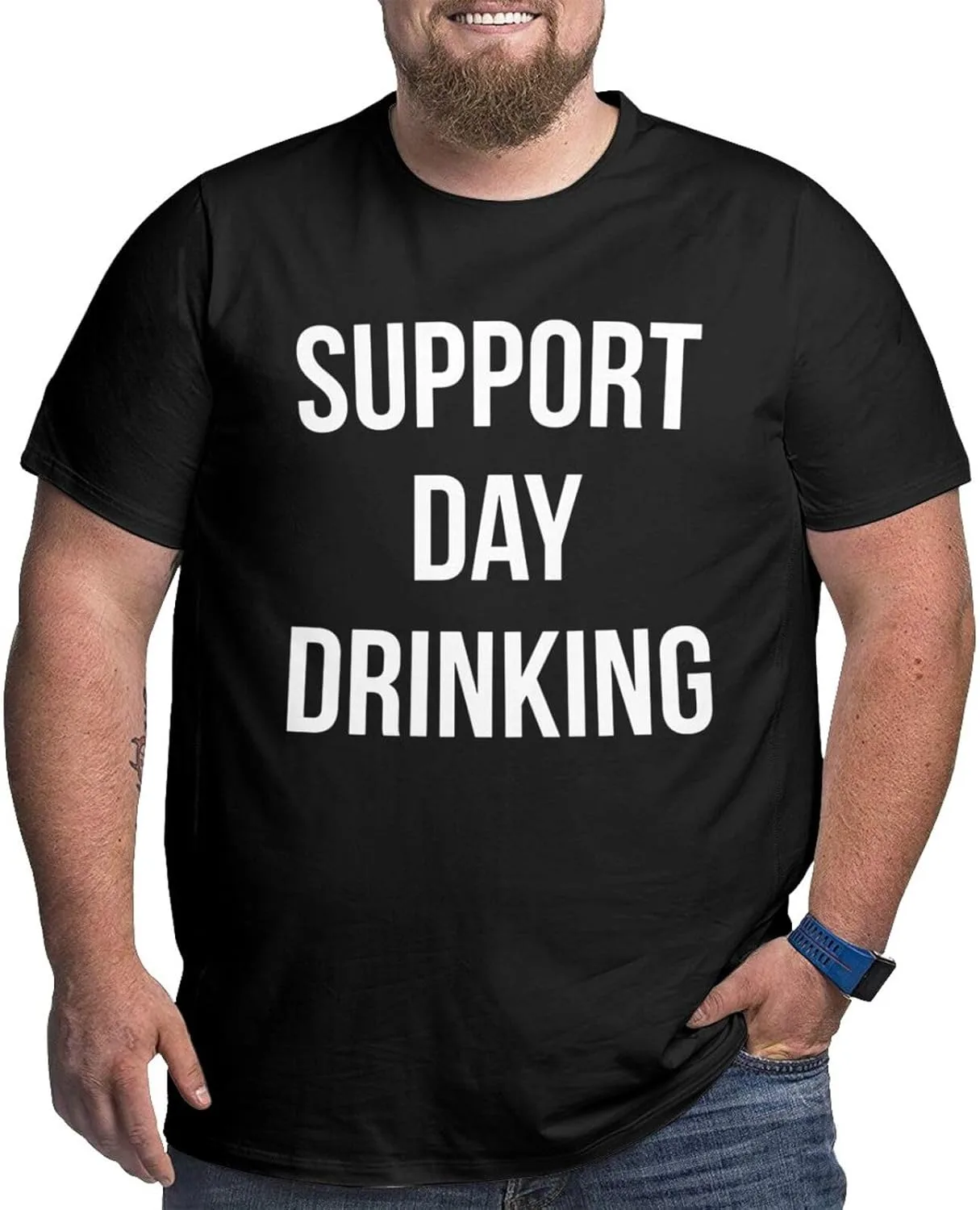 Футболка Support Day Drinking мужская летняя с коротким рукавом