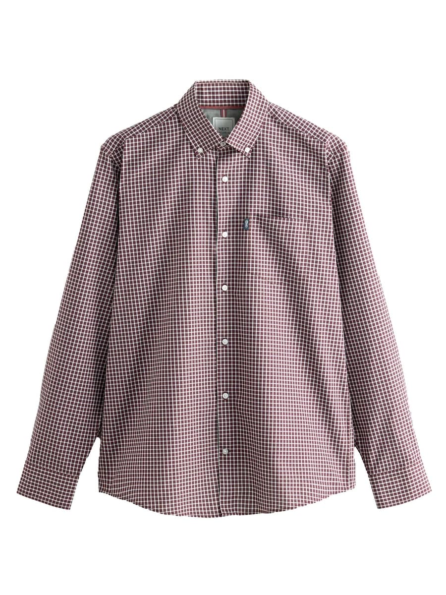 

Рубашка на пуговицах классического кроя Next, бургундия