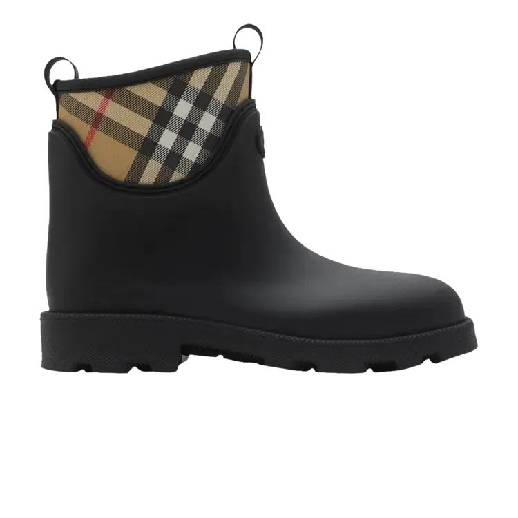 Резиновые сапоги с клетчатым узором Burberry, черный