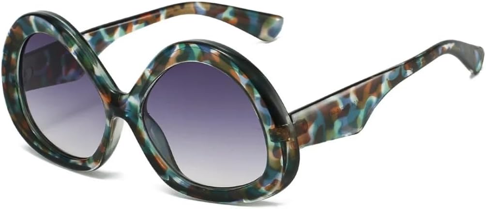 

Роскошные женские солнцезащитные очки с леопардовым градиентом, овальной формы, в стиле ретро и панк, мужские солнцезащитные очки с защитой от УФ-излучения UV400 SZVVBKK, Green Grey