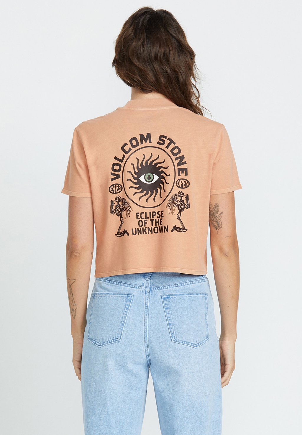 

Футболка с принтом DIAL CROP Volcom, коричневый