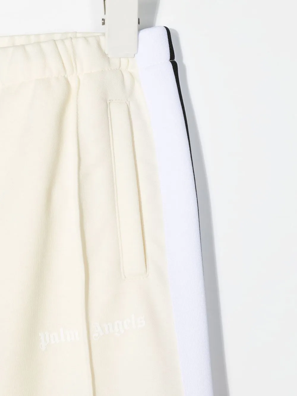 Спортивные брюки в стиле колор-блок Palm Angels Kids, белый — фото 3