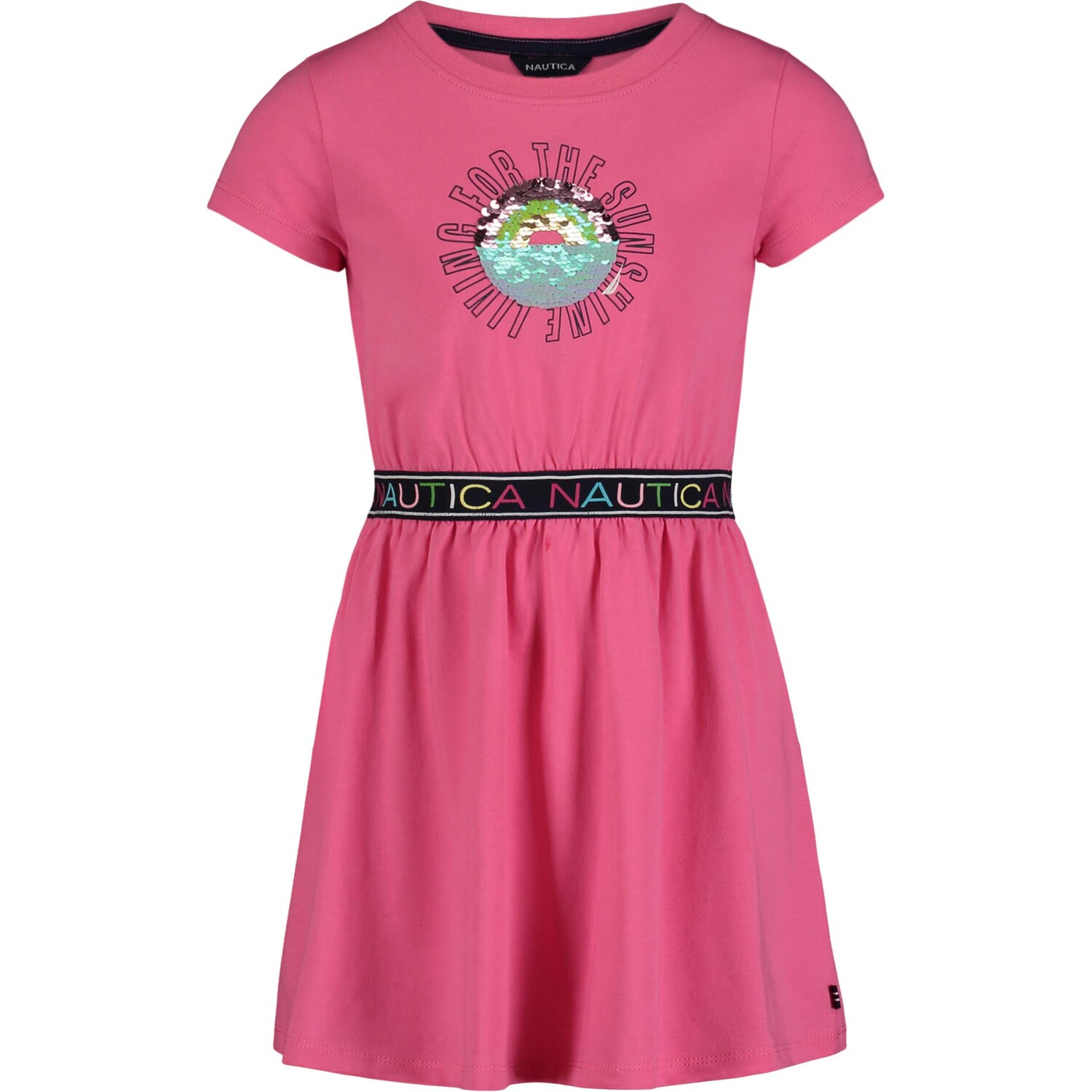 

Эластичное платье с логотипом Nautica Little Girls (4-6X), цвет Lic Red