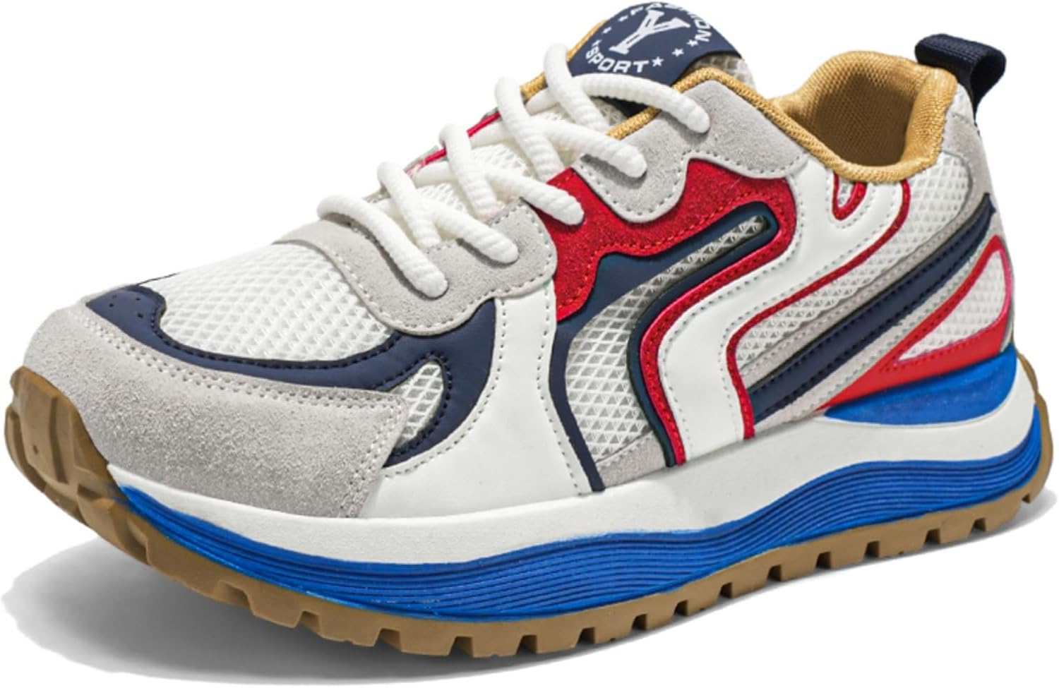 

Мужские энергичные кроссовки - высокопроизводительная спортивная обувь для бега, тренировок и активного образа жизни, повышающая энергичность Kpdwfms, красный/синий