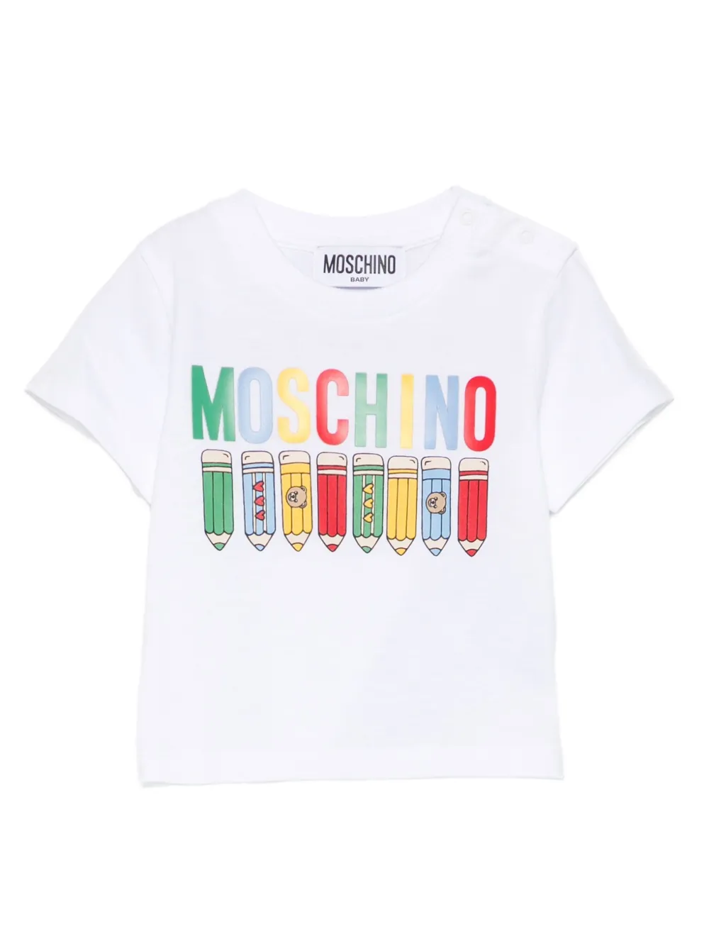 

Футболка с принтом Moschino Kids, белый