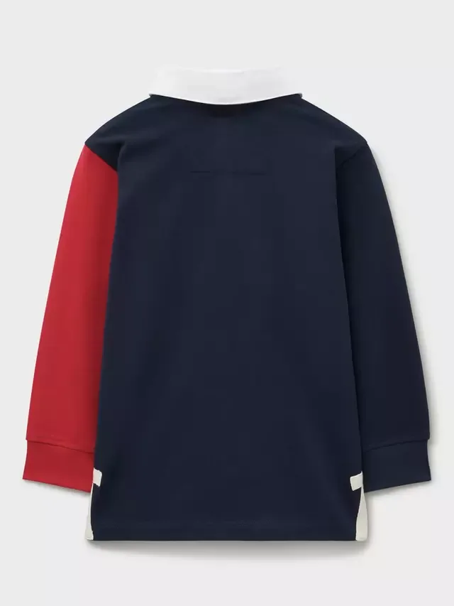 Детская хлопковая футболка для регби с цветными блоками Crew Clothing — фото 2