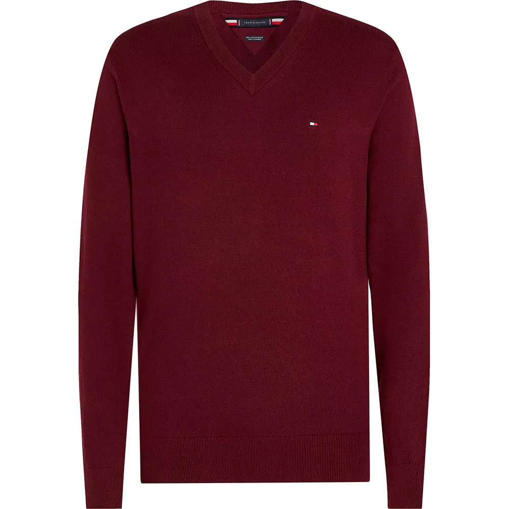 

Свитер Tommy Hilfiger Pima v neck, красный