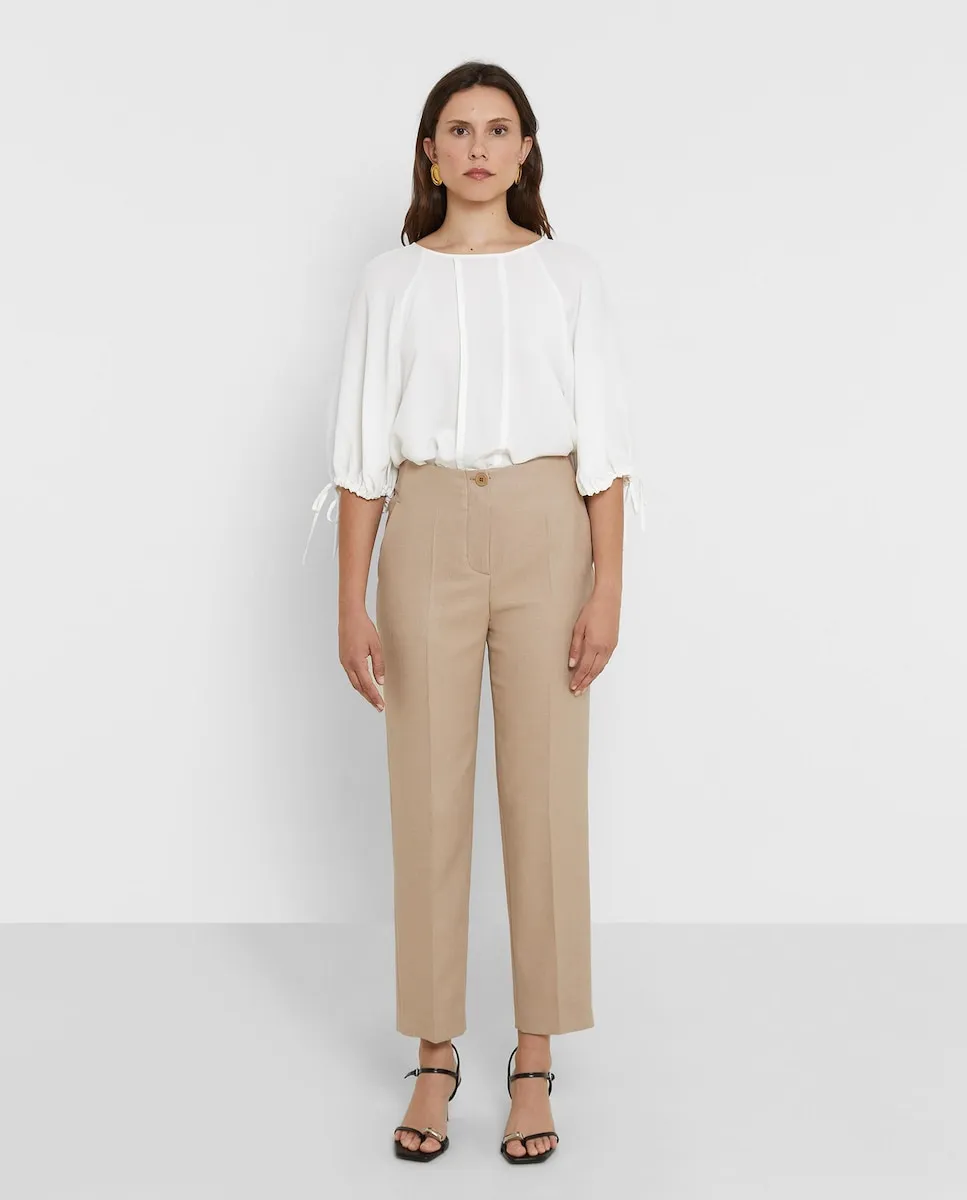 

Женская блузка с круглым вырезом и рукавом три четверти Trucco, белый