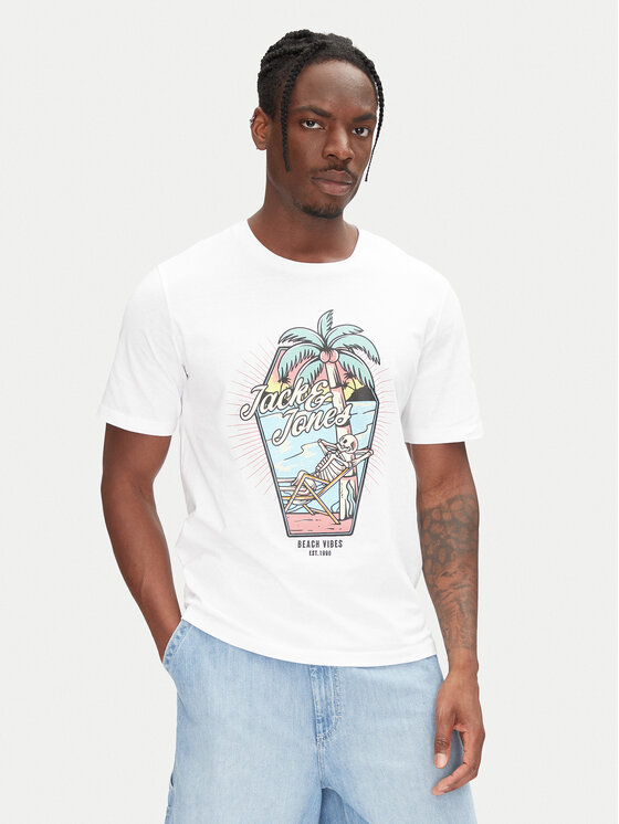 

Футболка свободного кроя Eljah 12268472 Jack&Jones, белый