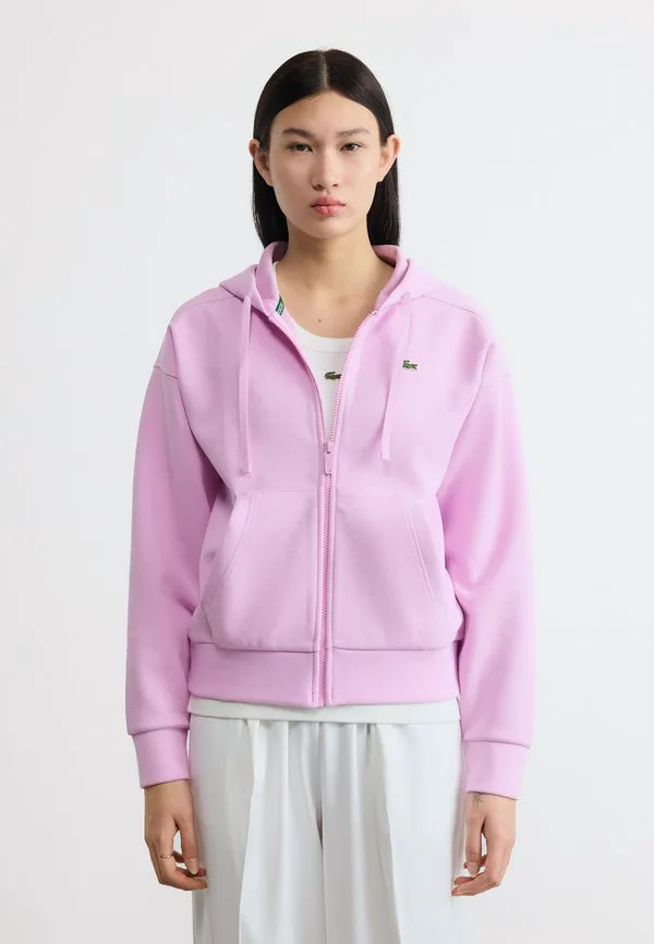 Толстовка Lacoste Albizia на молнии, пике, однотонная
