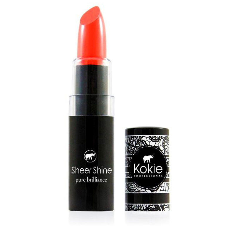 

Губная помада Sheer Shine Lápiz Labial Kokie Cosmetics, цвет orange crush