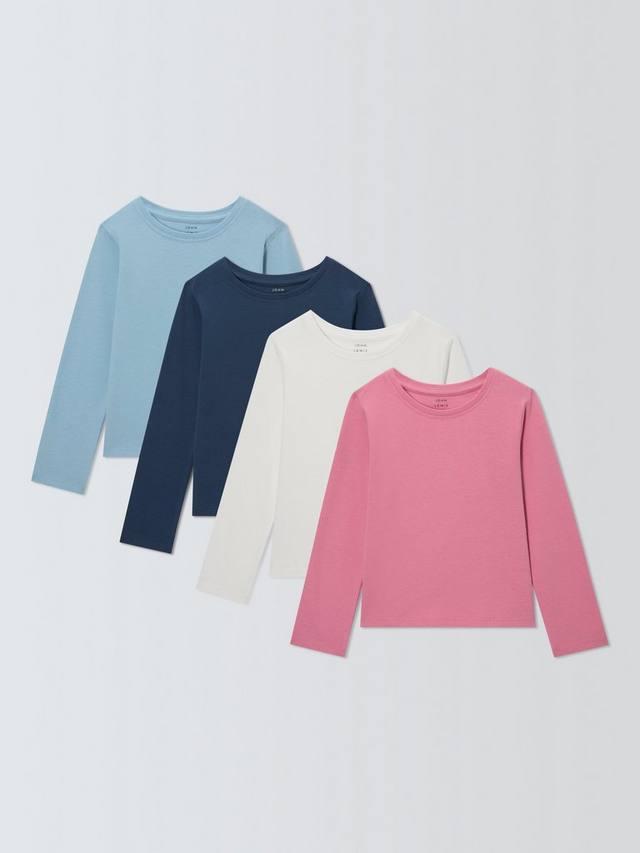 

Детские футболки с длинным рукавом John Lewis, Pack of 4, Multi