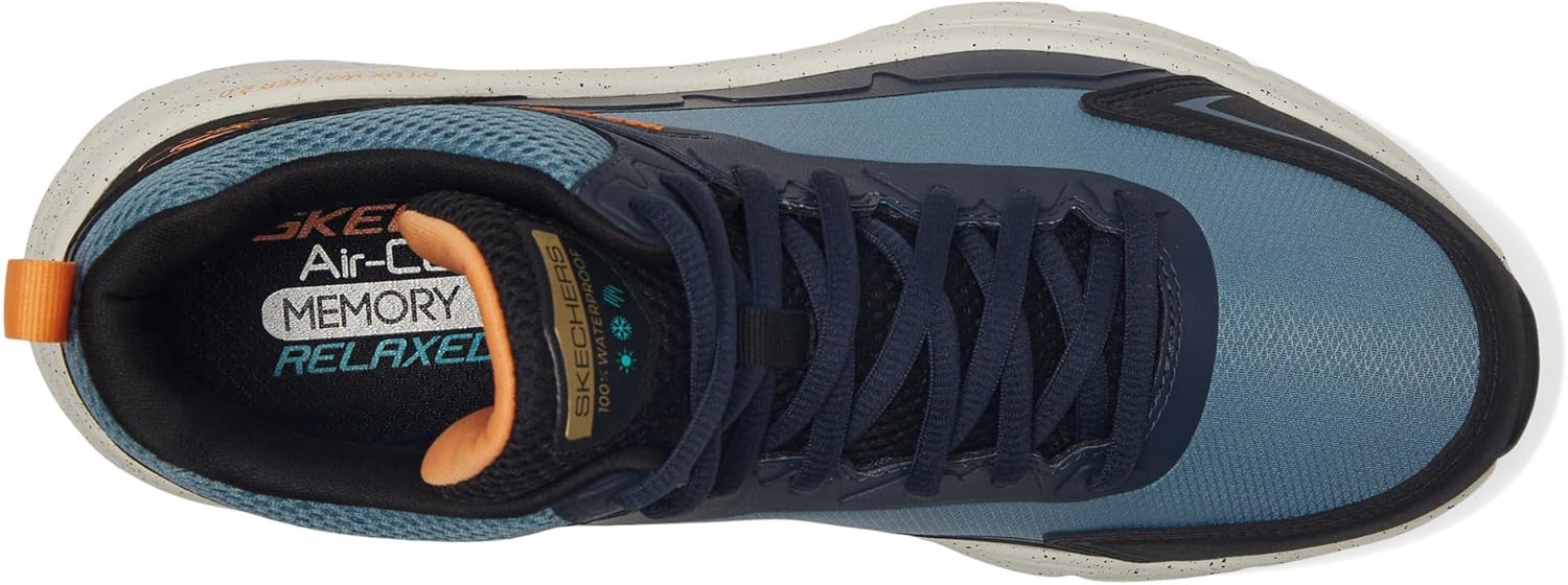 Мужские кроссовки Skechers D'lux Walker 2.0 Grailo водонепроницаемые, синий/оранжевый — фото 2