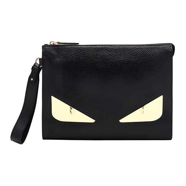 

FENDI Клатч унисекс из коровьей кожи, черный