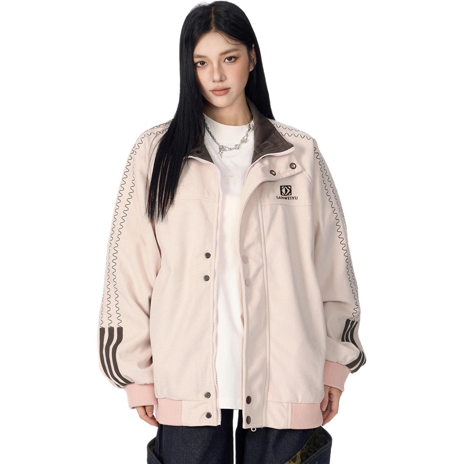 

Куртка женская Stand Collar Moderate Pilot NEVER RULE, розовый