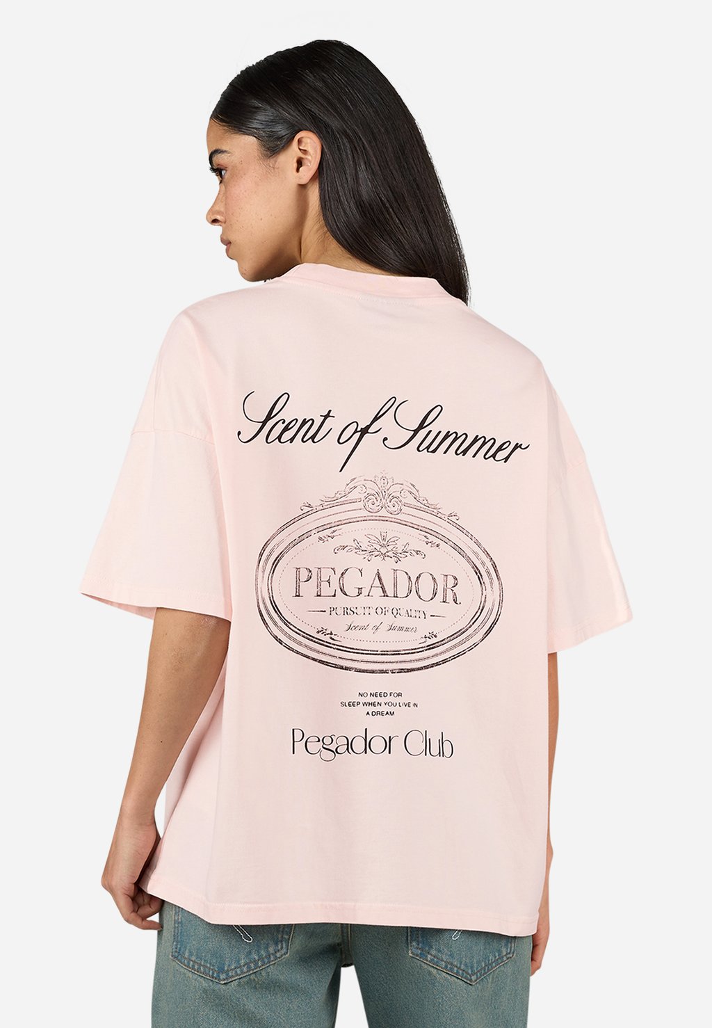 

Футболка с принтом KIMMIA HEAVY OVERSIZED TEE Pegador, светло-розовый