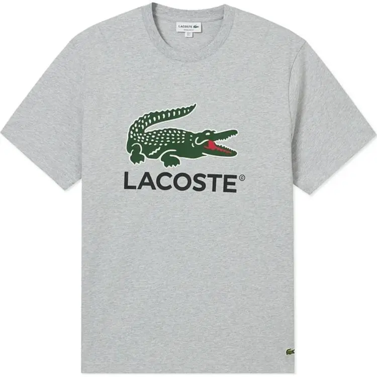 

Футболка с логотипом LACOSTE, серебро серый