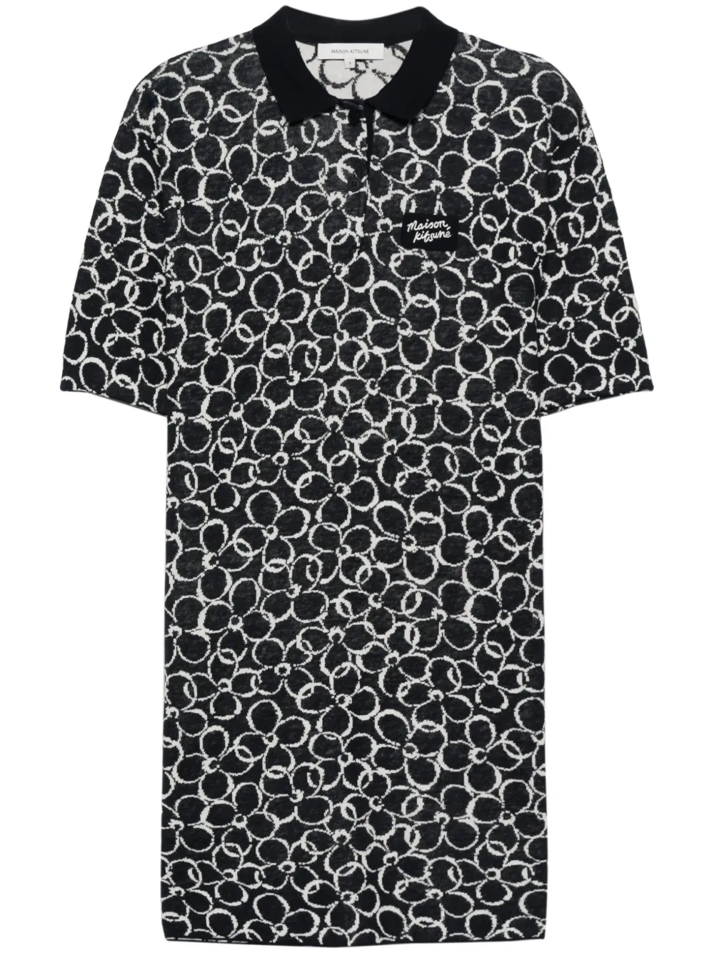 

Жаккардовое платье Abstract Daisy Maison Kitsuné, синий