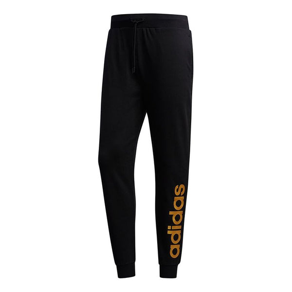 

Спортивные штаны Men's adidas neo Esntl Lg Tp 1 Metallic Logo Printing Bundle Feet Sports Pants/Trousers/Joggers Black, мультиколор