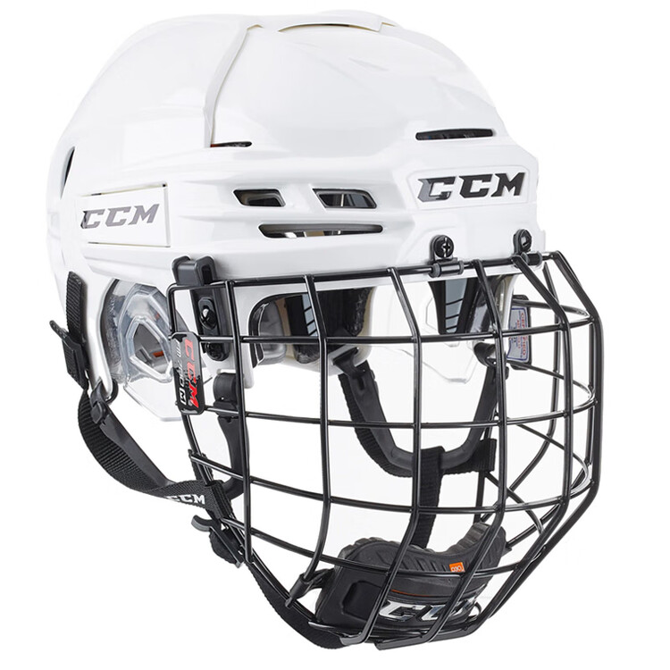 

CCM Шлем Tacks910 для хоккея с шайбой, профессиональное снаряжение для соревнований и тренировок, роликовый хоккей, хоккей на траве, для детей и подростков, белый, размер S