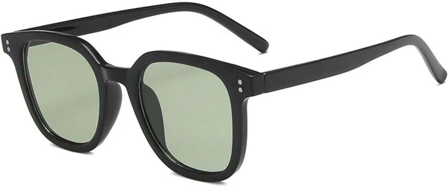 

Солнцезащитные очки с защитой от УФ-излучения UV400 | Женские с прозрачными линзами цвета «океан», мужские с декоративными заклепками для занятий спортом на открытом воздухе и вождения DSVIGF, Black Green