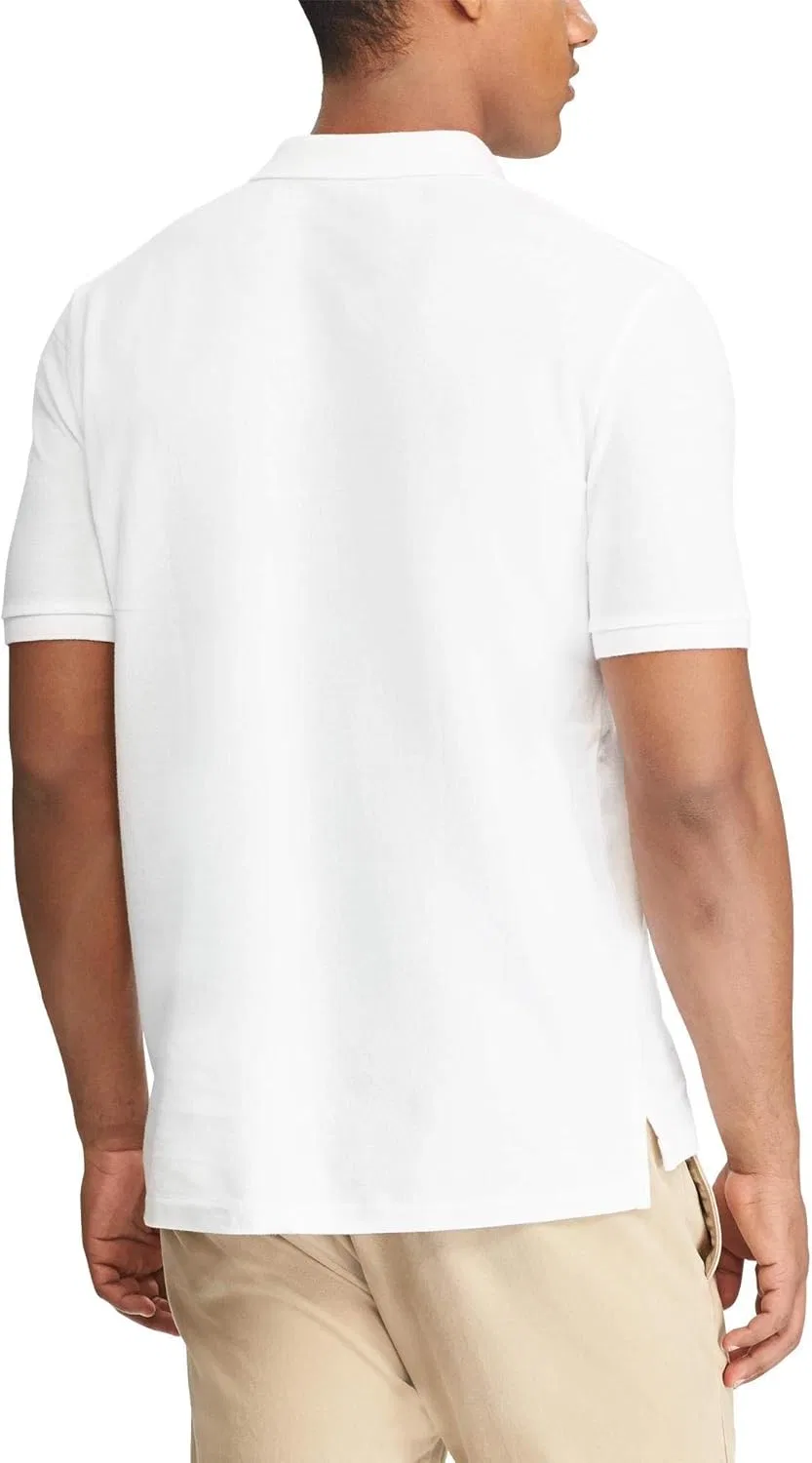 Мужская классическая рубашка поло POLO RALPH LAUREN, Basic White — фото 4