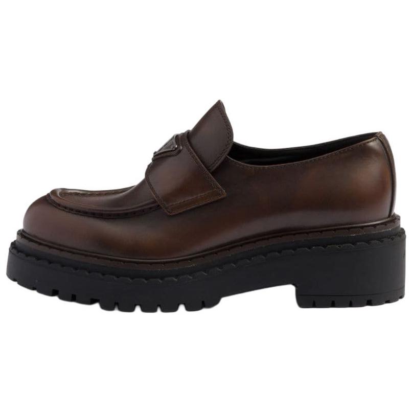 PRADA Лоферы женские, темно-коричневые, 5,5 см