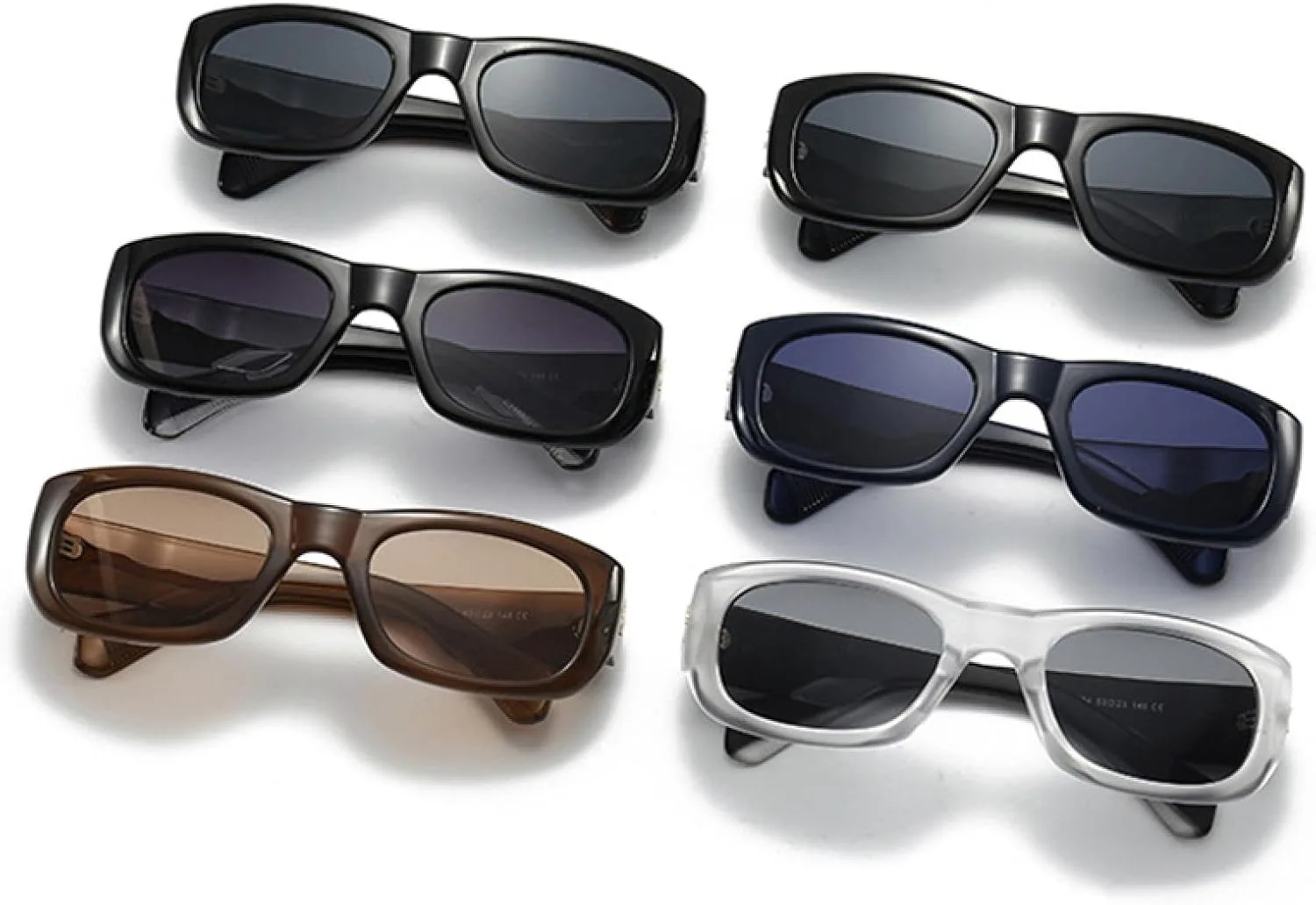 

Солнцезащитные очки в стиле панк с прямоугольными заклепками для мужчин и женщин, винтажные, с защитой от УФ-излучения UV400 HHZZYVY, Black Leopard Grey