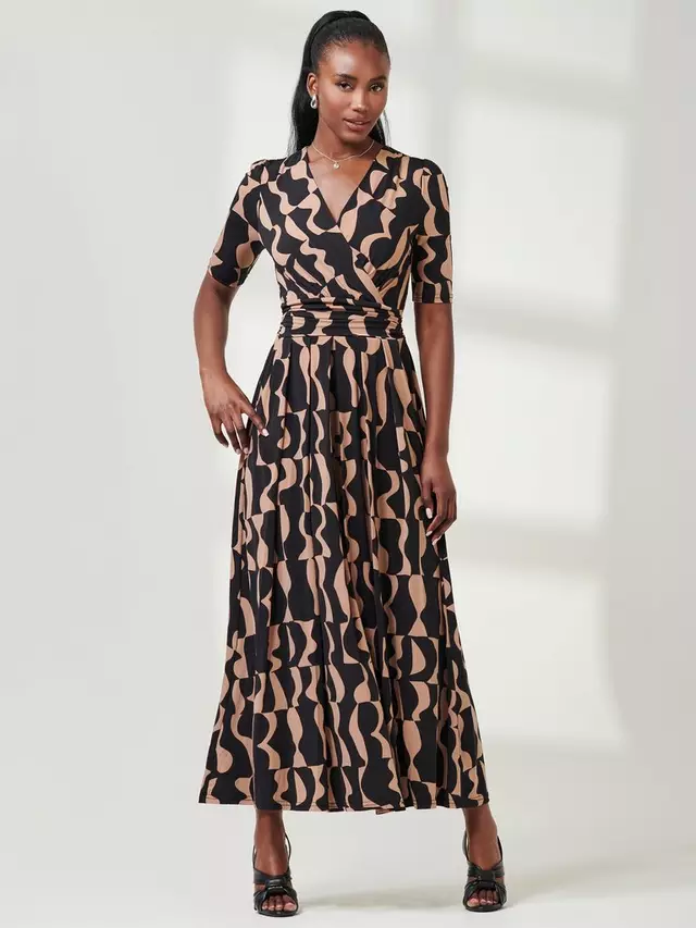 

Платье Jolie Moi Half Sleeve Jersey Maxi, коричневый