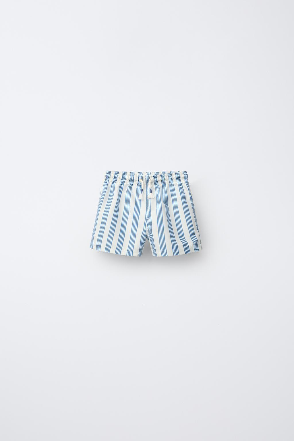 

1-6 лет / полосатые плавательные шорты ZARA, экрю