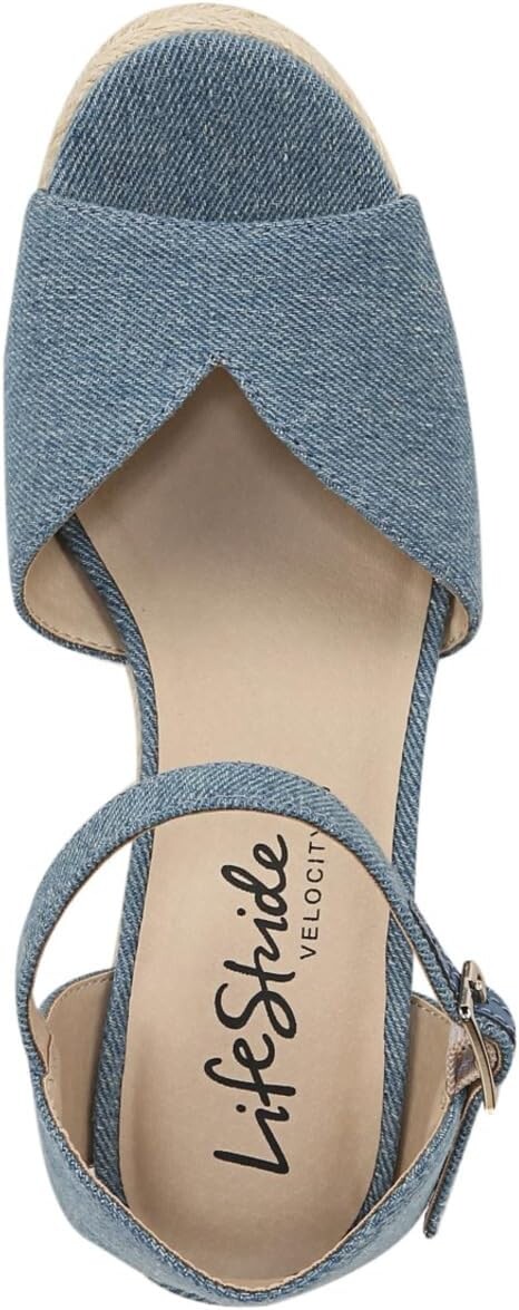 Сандалии LifeStride Tess Wedge Espadrille Sandals, цвет Blue Denim — фото 2