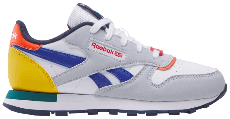 

Кроссовки Reebok Classic Leather Little Kid 'Moon Navy Red', белый