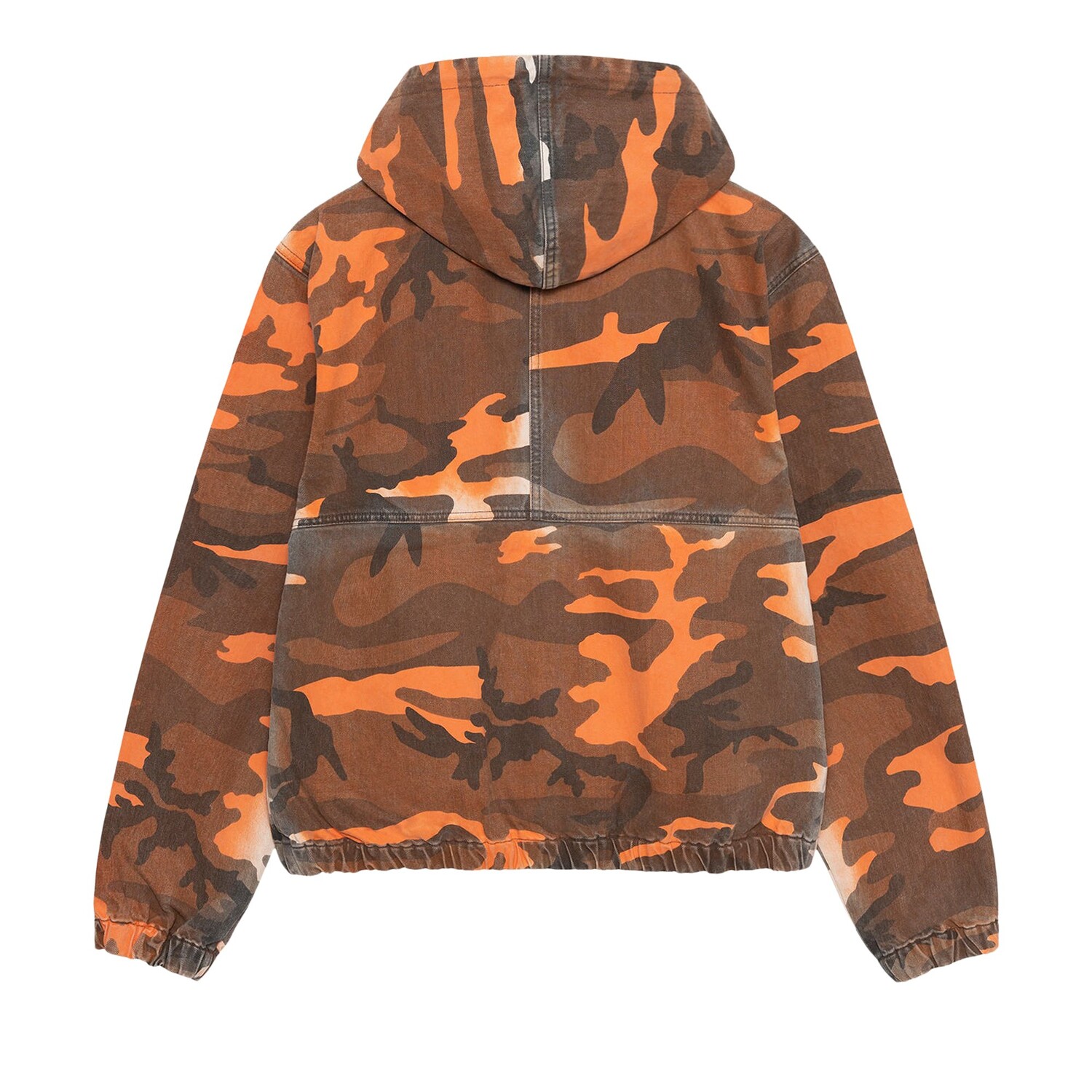 Рабочая куртка с капюшоном Stussy Spray Dye, цвет Оранжевый камуфляж — фото 2