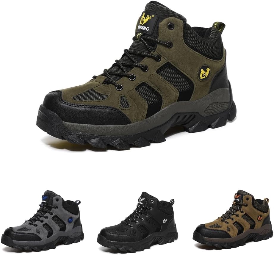 

Мужские зимние ботинки ZDLJYL, легкие с противоскользящей подошвой, утепленные мехом, для холодной погоды, походные ботинки, зеленый