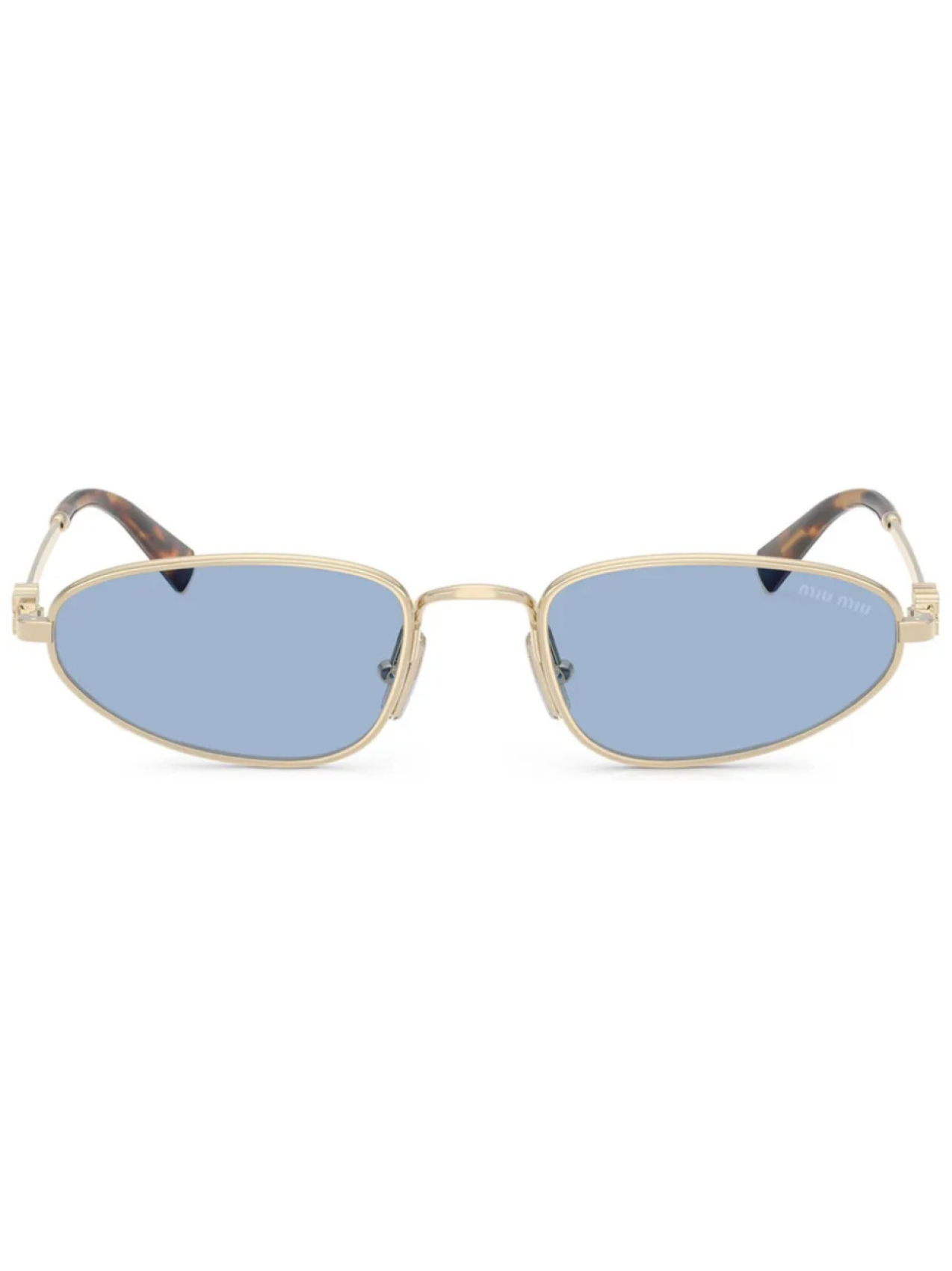 

Miu Miu Eyewear солнцезащитные очки с логотипом, золотой