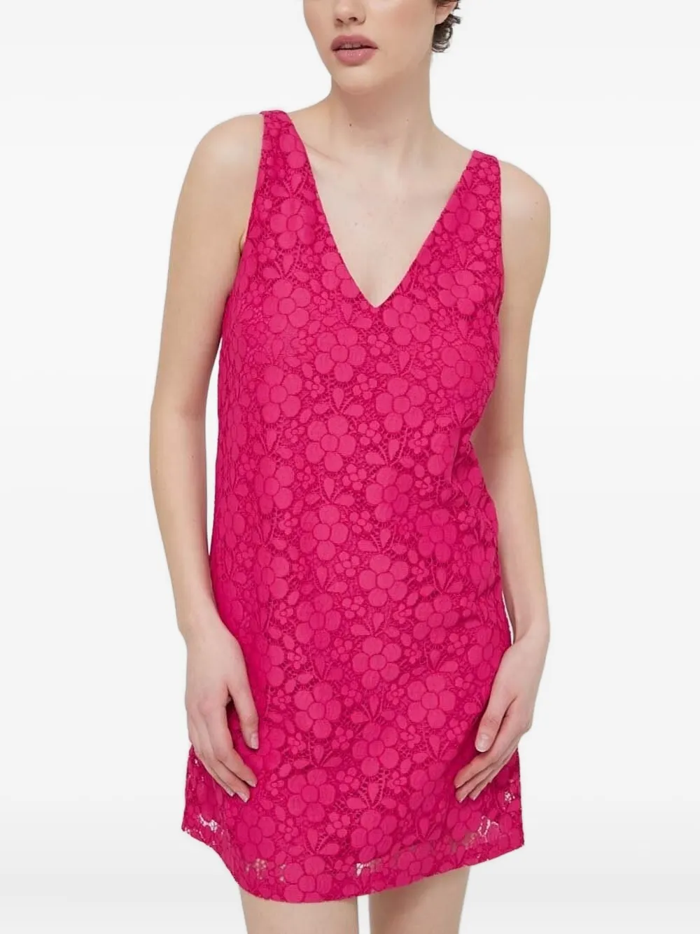 

Платье мини с цветочным принтом Desigual, розовый