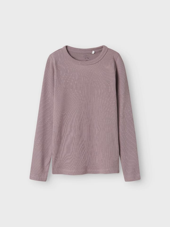 Футболка name it Langarmshirt NKFNAKAL LS TOP, цвет elderberry — фото 4