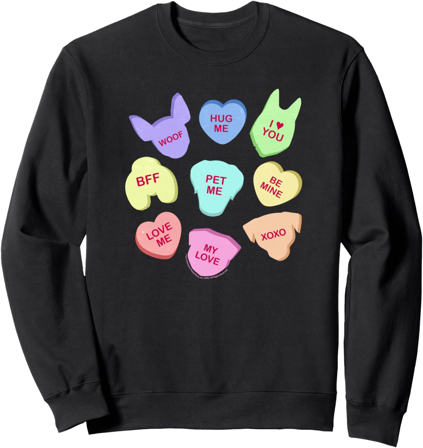 

Толстовка с изображением сердечек и конфет в форме собак от A Dog's Purpose ко Дню святого Валентина Purpose By W. Bruce Cameron, черный