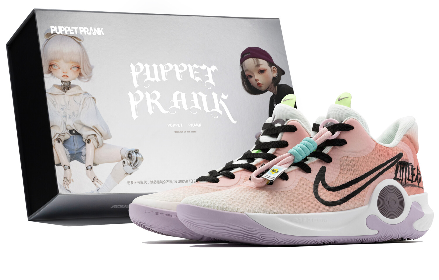 

Кроссовки Nike KD Trey 5 IX Vintage Basketball Shoes Unisex Mid-top Pink/Black, розовый