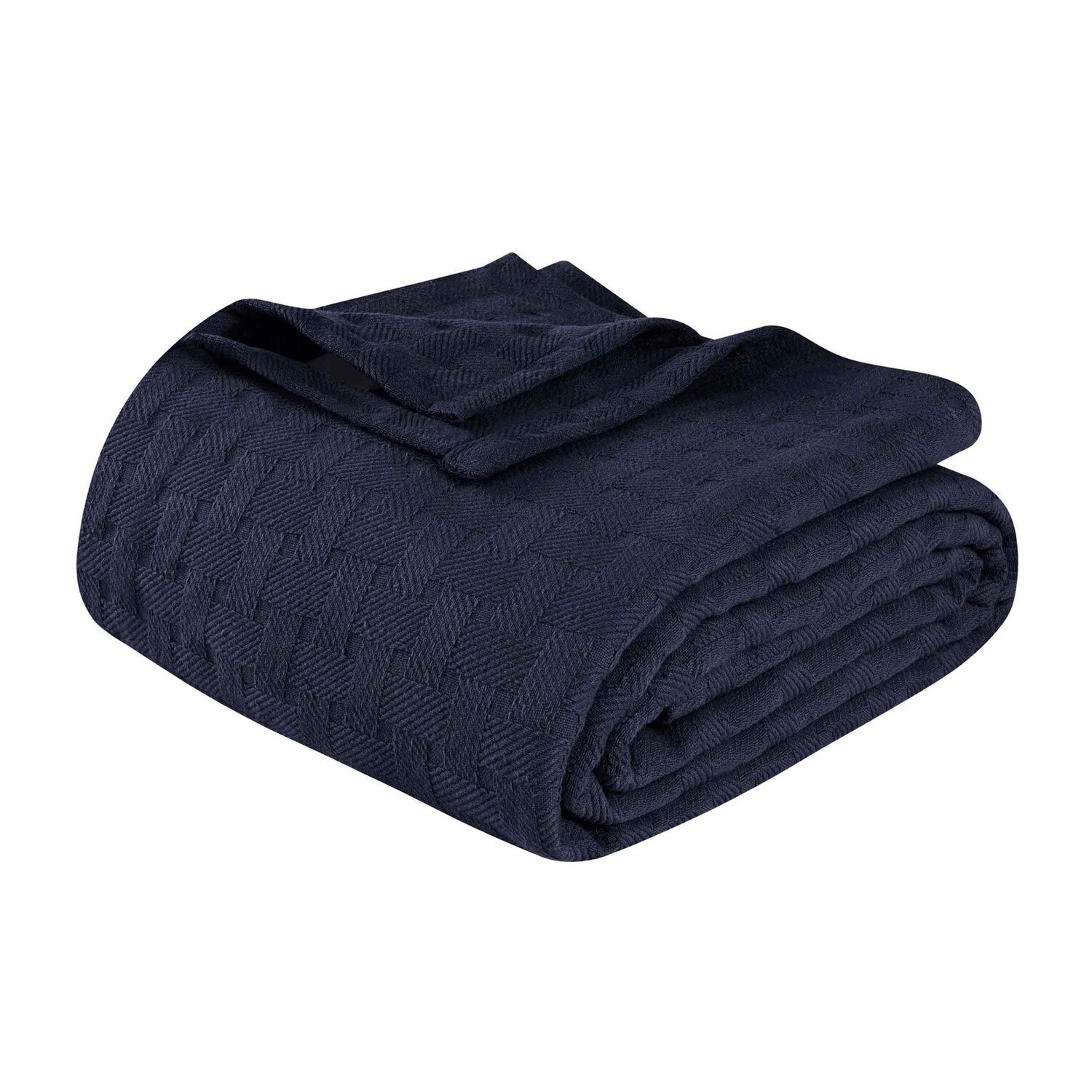 

Хлопковое одеяло корзинного плетения от Superior, цвет Navy Blue