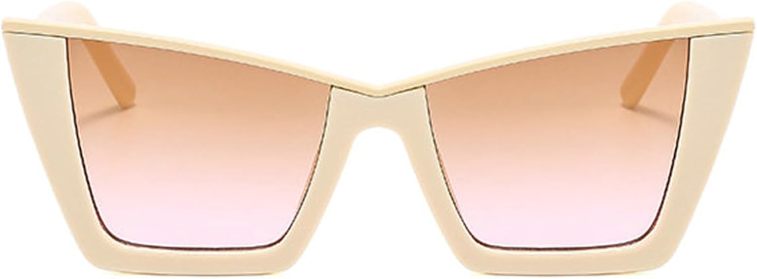 

Винтажные солнцезащитные очки Willochra большого размера с квадратными заклепками для женщин, модные солнцезащитные очки «кошачий глаз» с градиентным переходом цвета, защита от УФ-излучения UV400, Brown