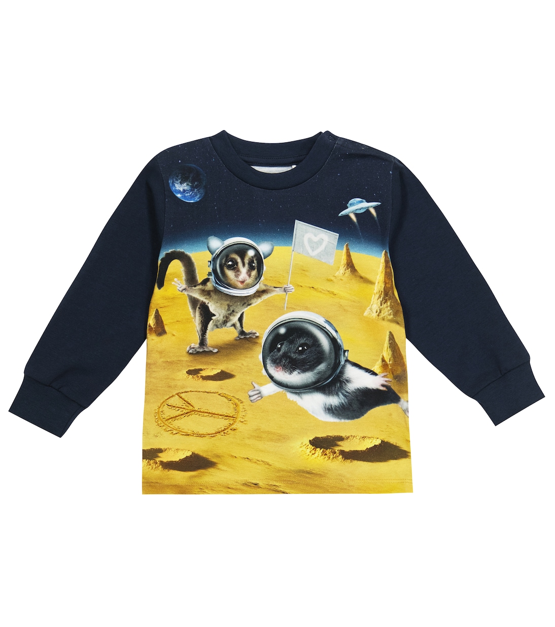 

Толстовка с принтом Baby Eloy из смесовой хлопковой смеси Molo, Kawaii Universe