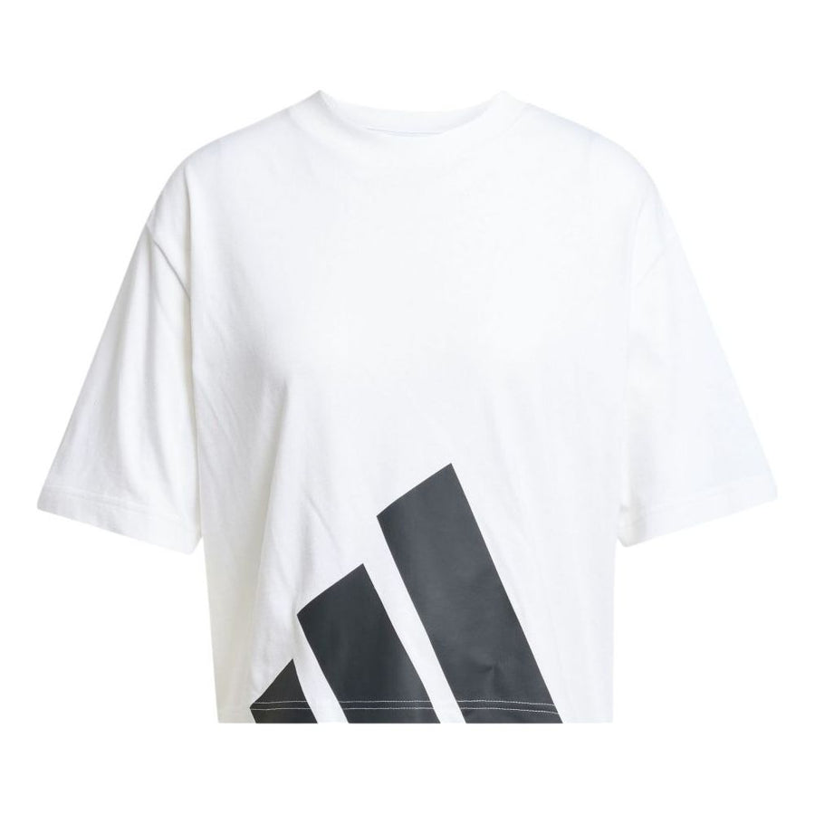 

Футболка adidas Essentials Crop T-Shirt 'White Black', белый