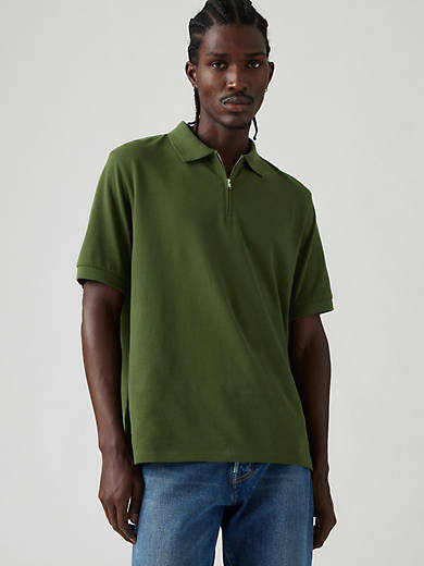 

Рубашка-поло на молнии Levi's, цвет Kombu Green - Green